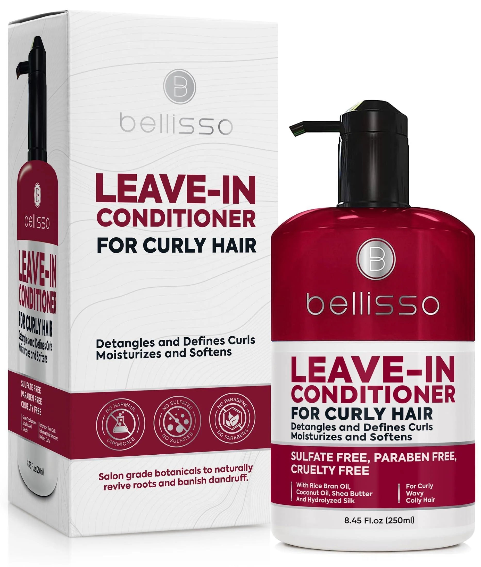 Leave in Conditioner for Curly Hair Frizz Control for Women Men Restores Dry