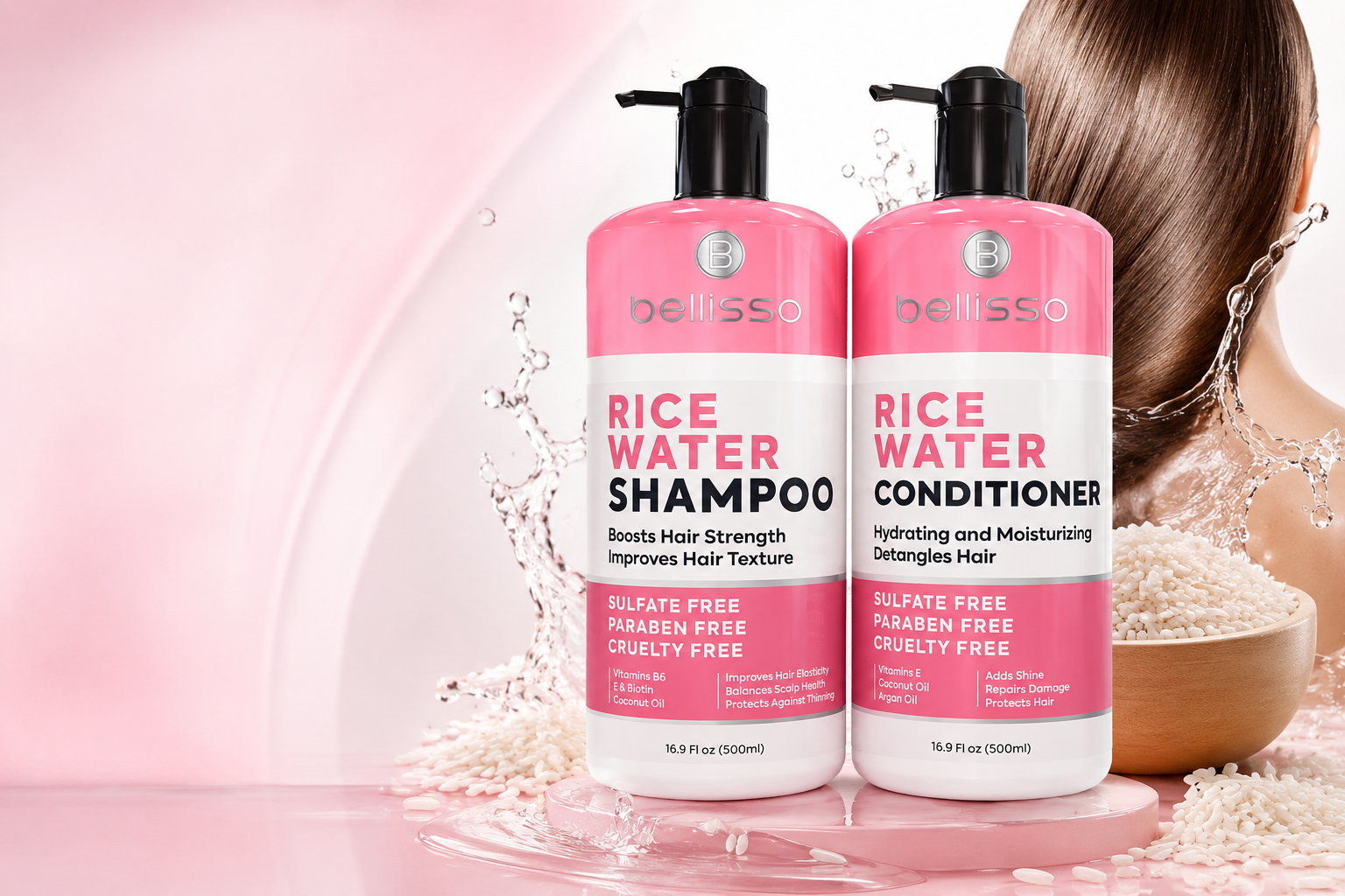 Rice Water Shampoo & Conditioner Set